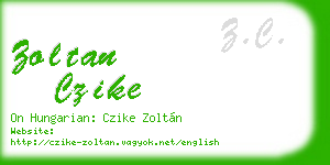 zoltan czike business card